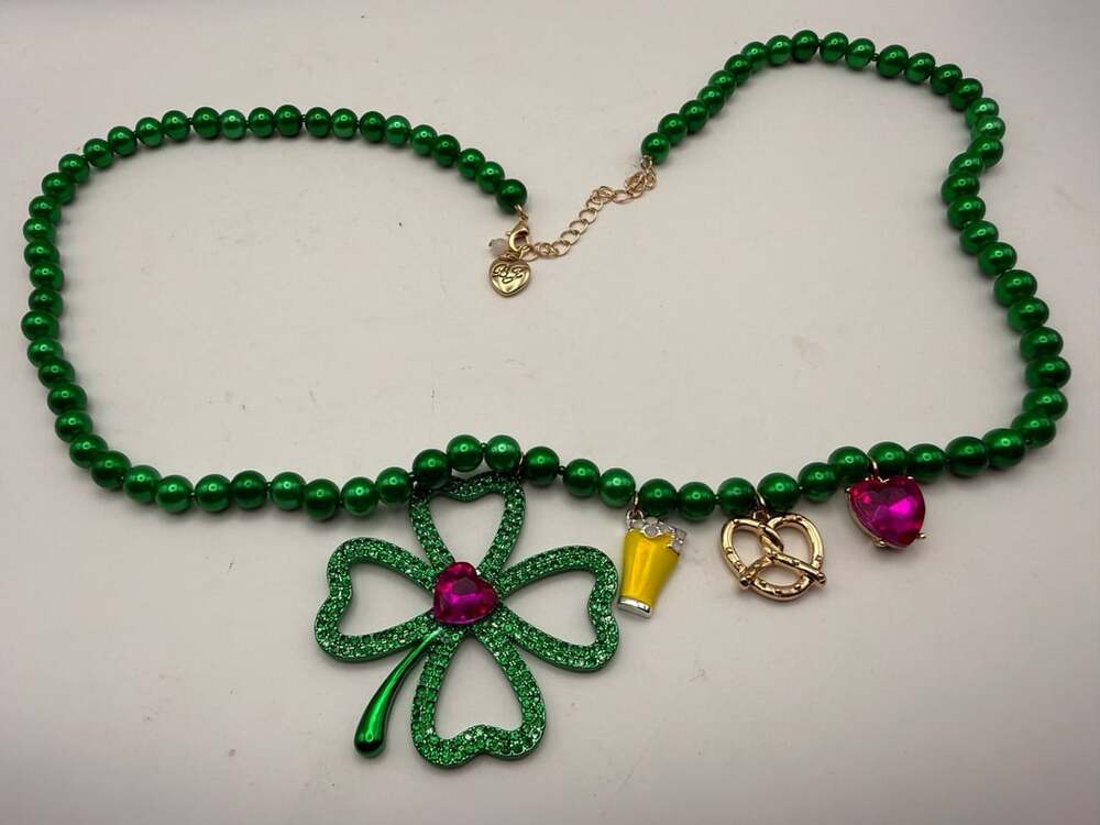 Betsey Johnson St. Patrick's Day Charm Necklace - Picture 2 of 10